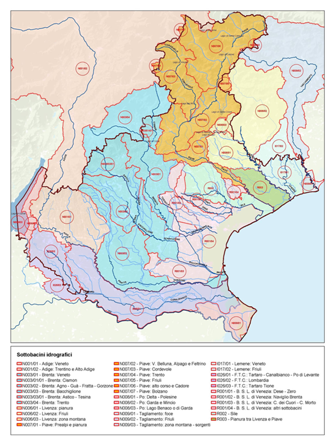 Bacini idrografici Veneto